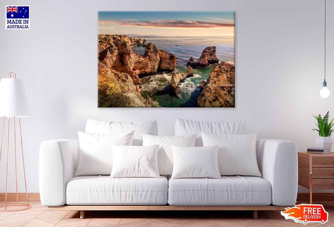 Rock On Sea & Sunset View Print 100% Australian Made