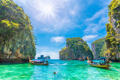 Loh Samah Bay View Phi Phi Island Photograph Home Decor Premium Quality Poster Print Choose Your Sizes