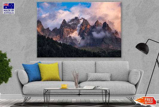 Mountains View & Clouds Photograph Print 100% Australian Made