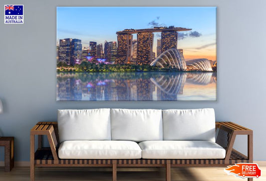 Singapore Greenhouse & Marina Bay Sand Hotel Print 100% Australian Made