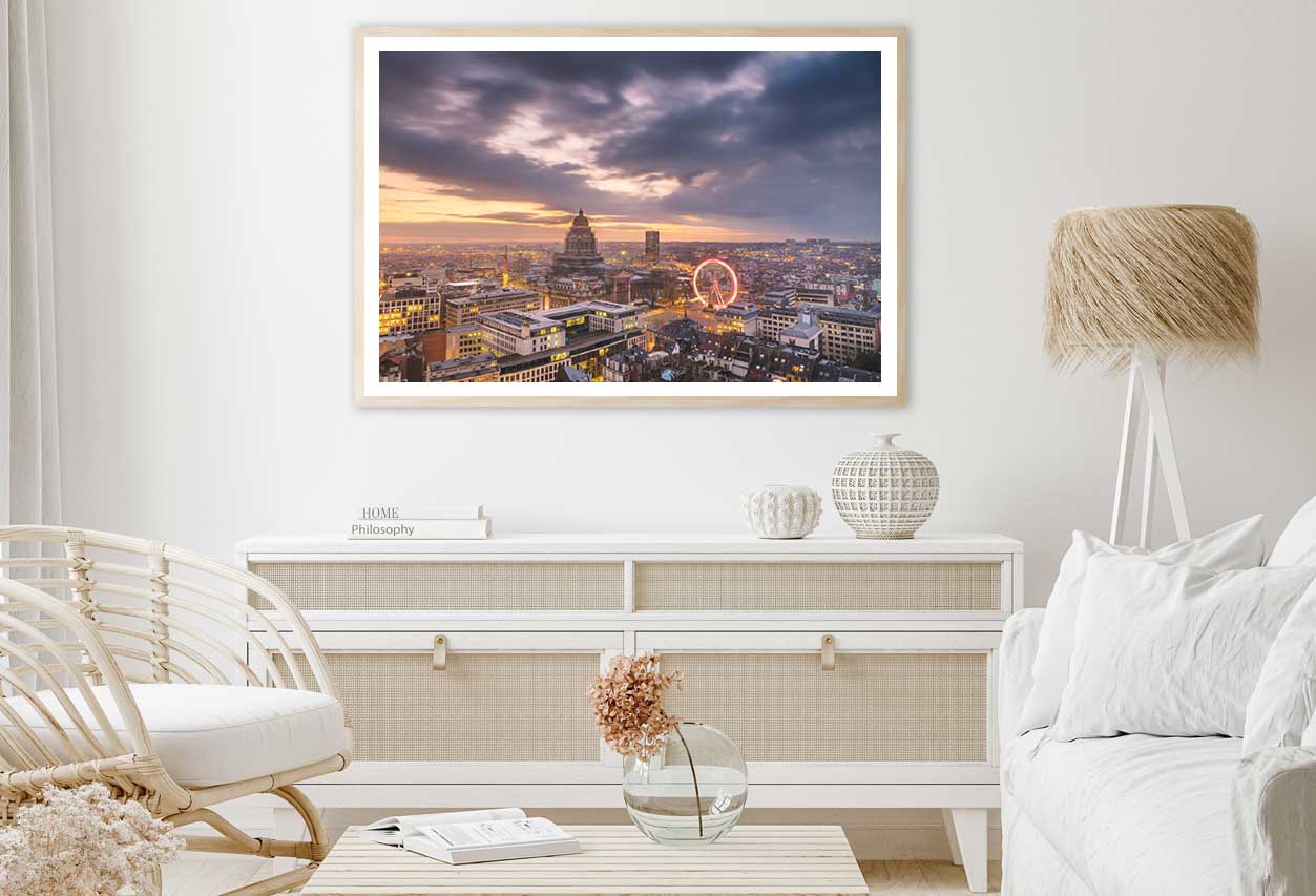 Brussels Belgium Cityscape View Photograph Home Decor Premium Quality Poster Print Choose Your Sizes