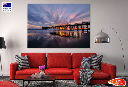 Oxnard California Sea Wooden Pier Photograph Print 100% Australian Made