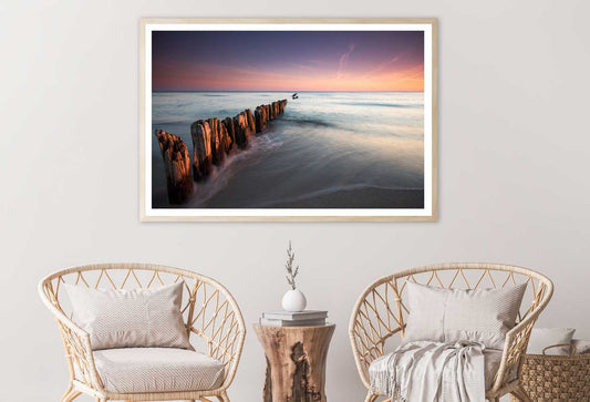 Baltic Sea Coast Sunset Scenery Photograph Home Decor Premium Quality Poster Print Choose Your Sizes