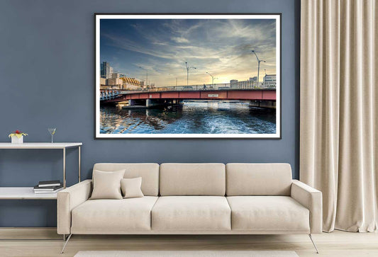 River & 1961 Kings Bridge Sunset Photograph Home Decor Premium Quality Poster Print Choose Your Sizes