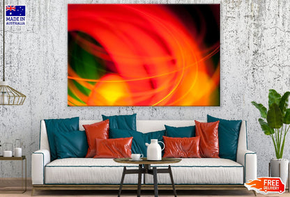 Red Orange Digital Abstract Design Print 100% Australian Made