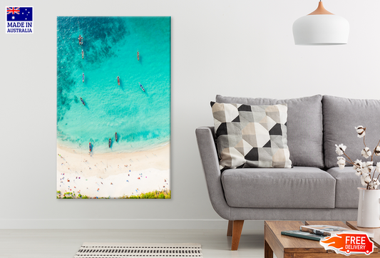 Boat on Sea Aerial View Print 100% Australian Made