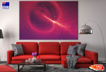 Red Lines Digital Abstract Design Print 100% Australian Made
