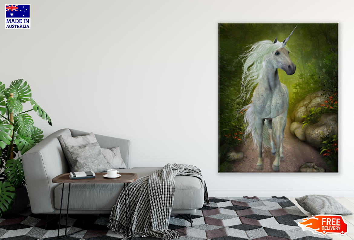 Unicorn Horse Running Painting Print 100% Australian Made