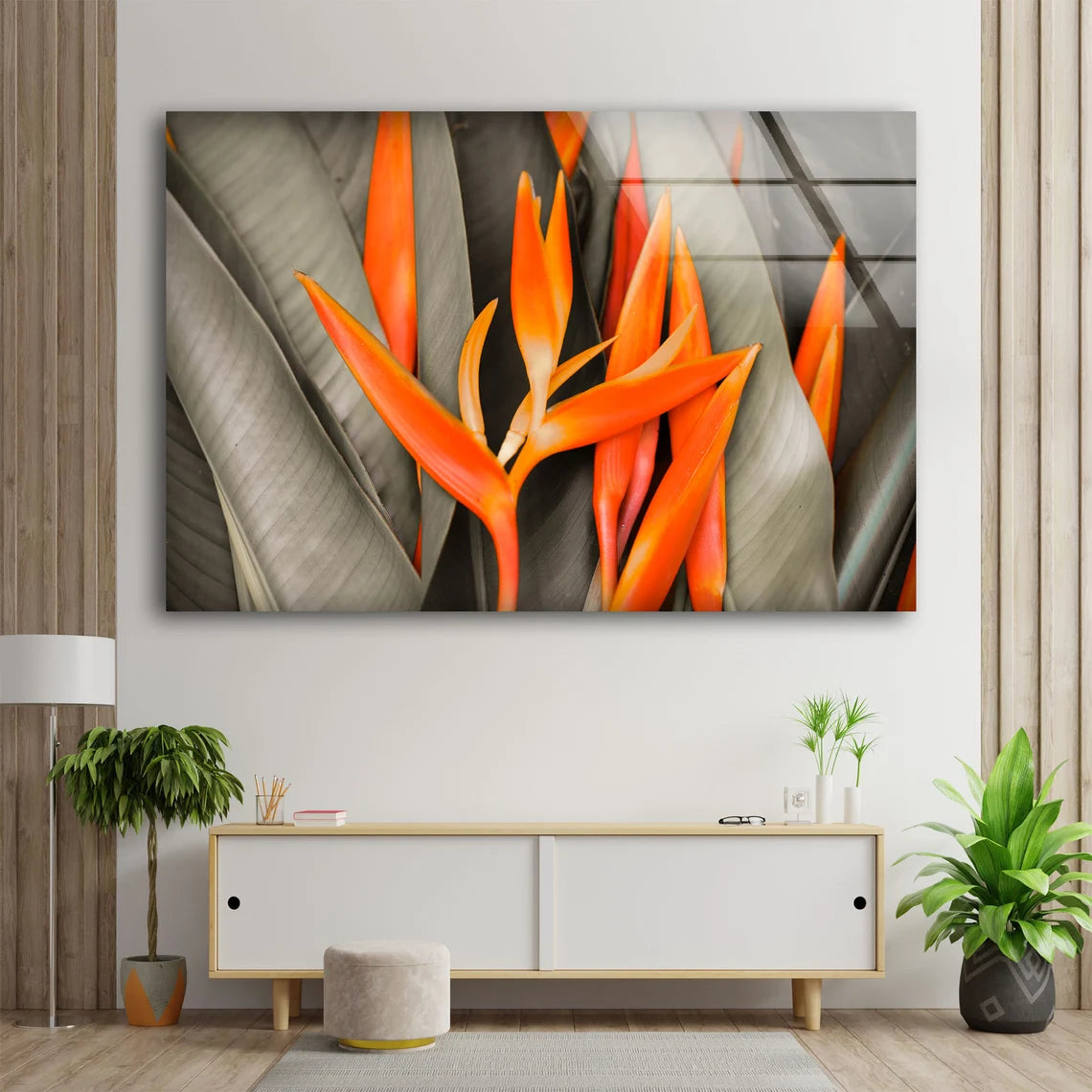 Orange Flowers Photograph Acrylic Glass Print Tempered Glass Wall Art 100% Made in Australia Ready to Hang