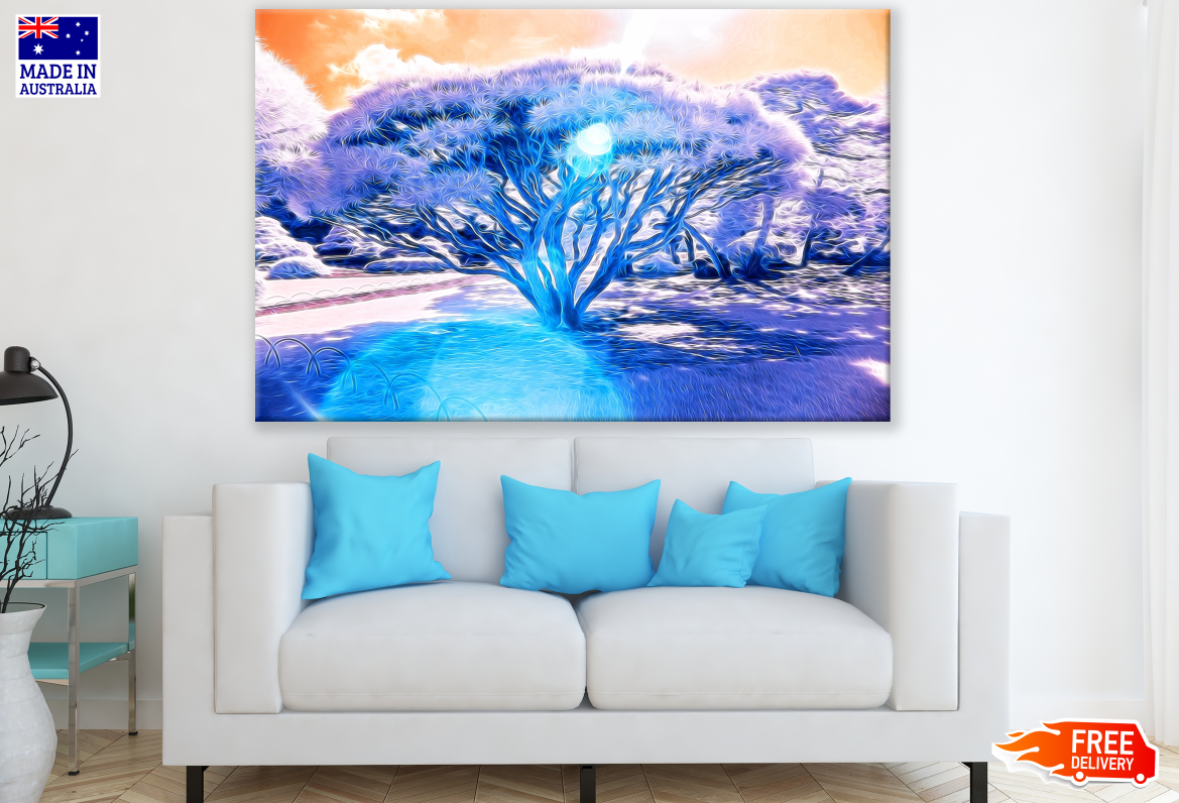 Stunning Abstract Oil Painting Trees Photograph Print 100% Australian Made