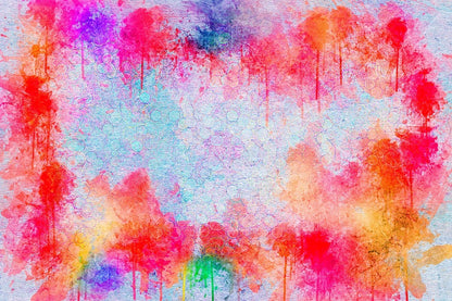 Red Pink & Orange Color Splash Abstract Design Print 100% Australian Made