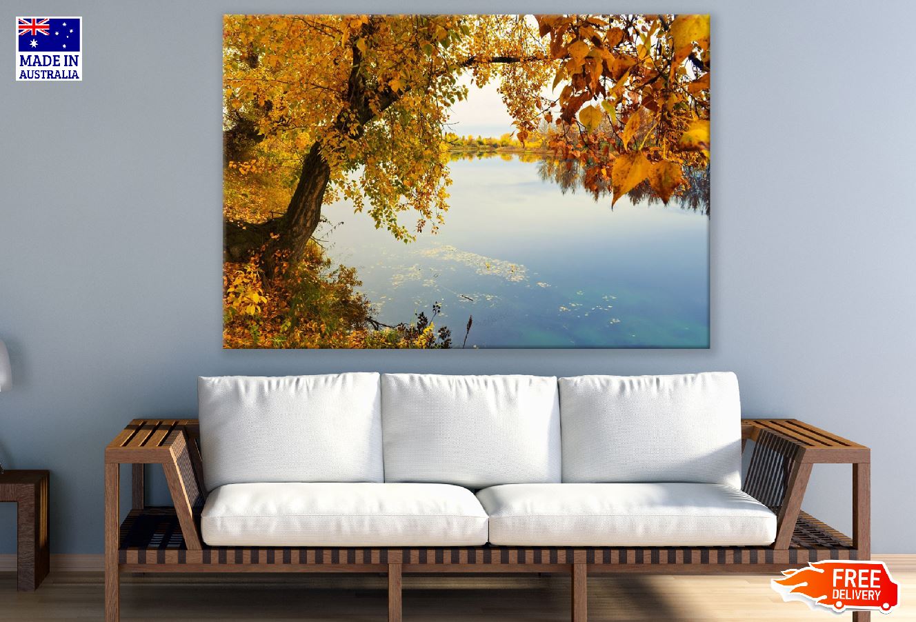 Autumn Landscape on the Lake Photograph Print 100% Australian Made