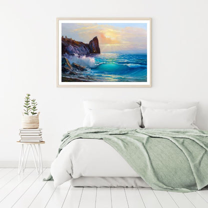 Stunning Sea Scenery Oil Painting Home Decor Premium Quality Poster Print Choose Your Sizes