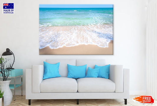 Sea Wave on Beach Sand Photograph Print 100% Australian Made