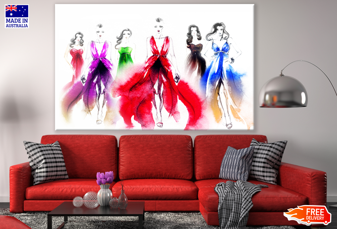 Fashion Women Painting Print 100% Australian Made