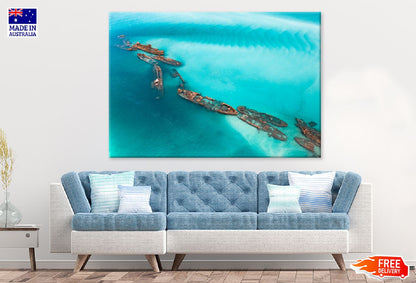 Tangalooma Wrecks Moreton Island View Photograph Print 100% Australian Made