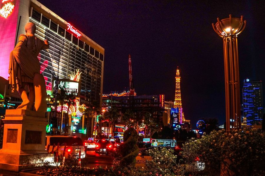 Las Vegas at Night in Nevada Photograph Print 100% Australian Made