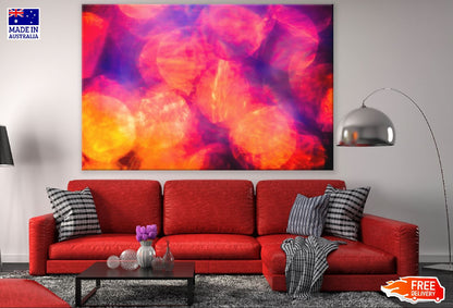 Red Orange Circles Abstract Design Print 100% Australian Made