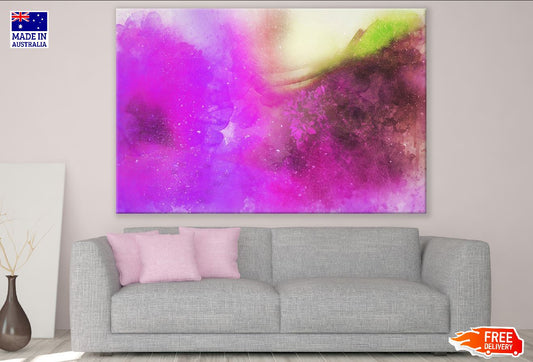 Pink Purple Smoke Abstract Design Print 100% Australian Made
