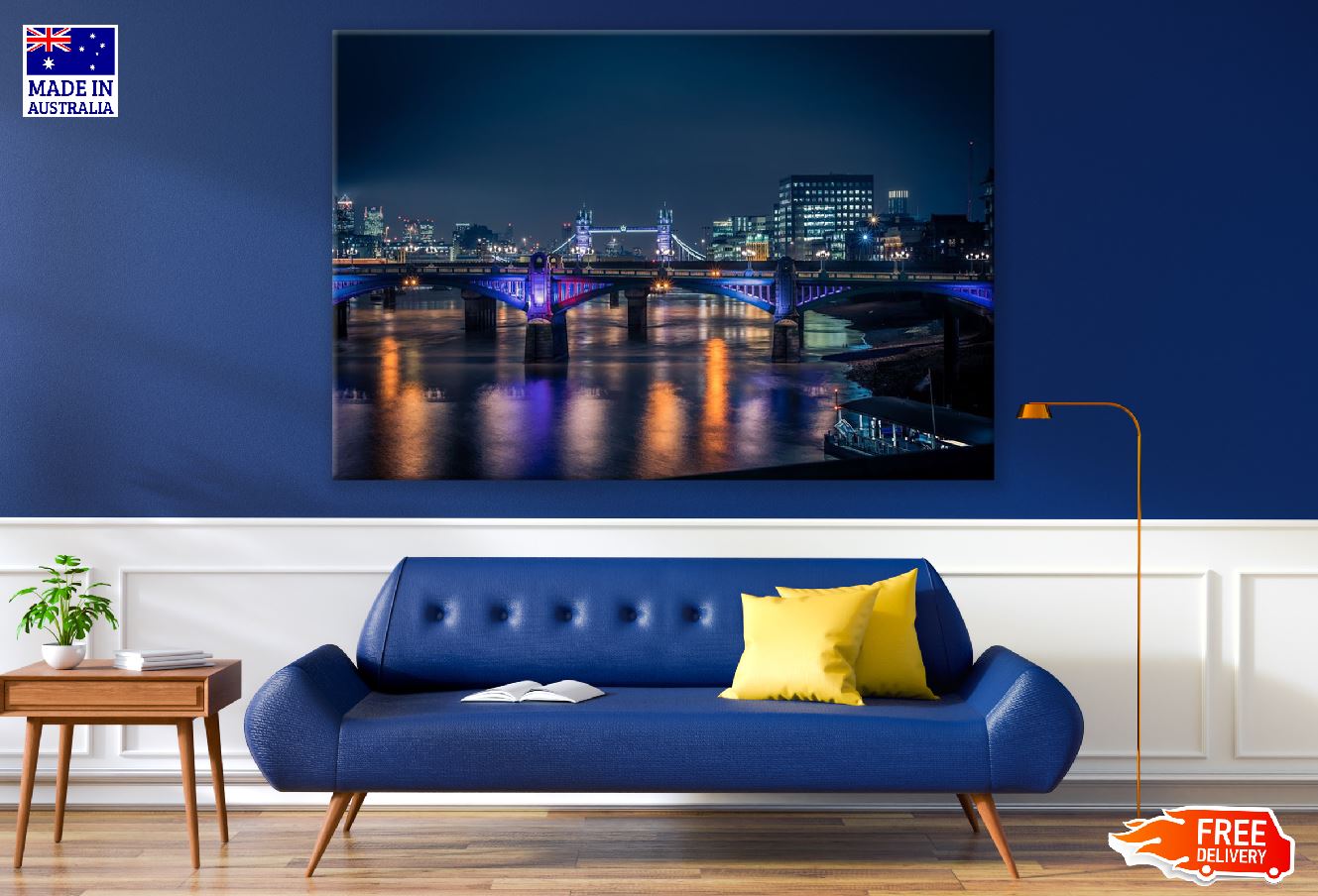 London Bridge & Cityscape Night view Photograph Print 100% Australian Made