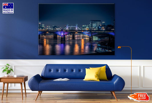 London Bridge & Cityscape Night view Photograph Print 100% Australian Made