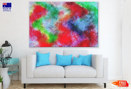 Red & Green Color Splash Abstract Design Print 100% Australian Made