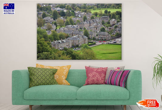 Stirling City Scotland UK Aerial view Photograph Print 100% Australian Made