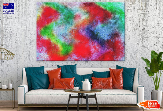 Red & Green Color Splash Abstract Design Print 100% Australian Made