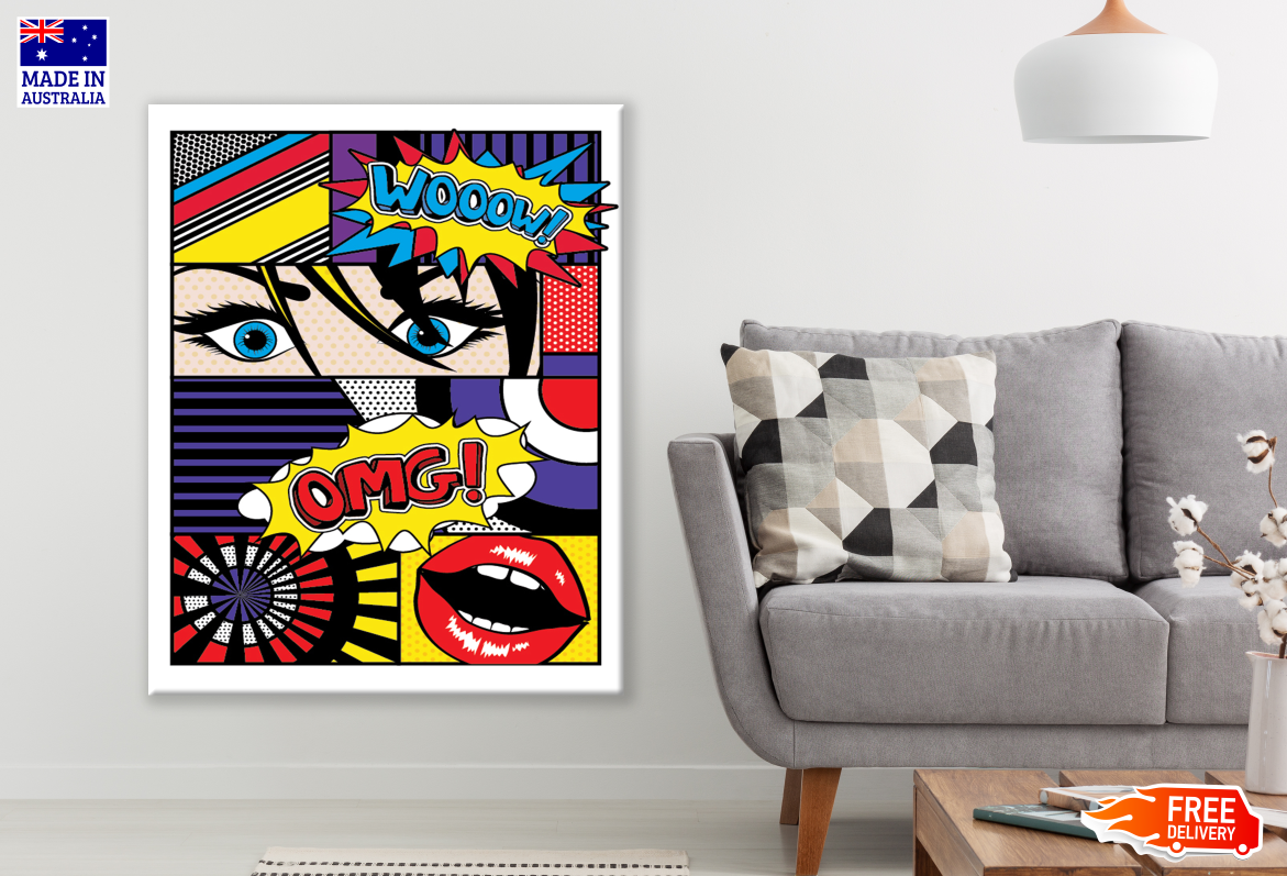 Beauty Collage Style Pop Art Comic Illustration Print 100% Australian Made