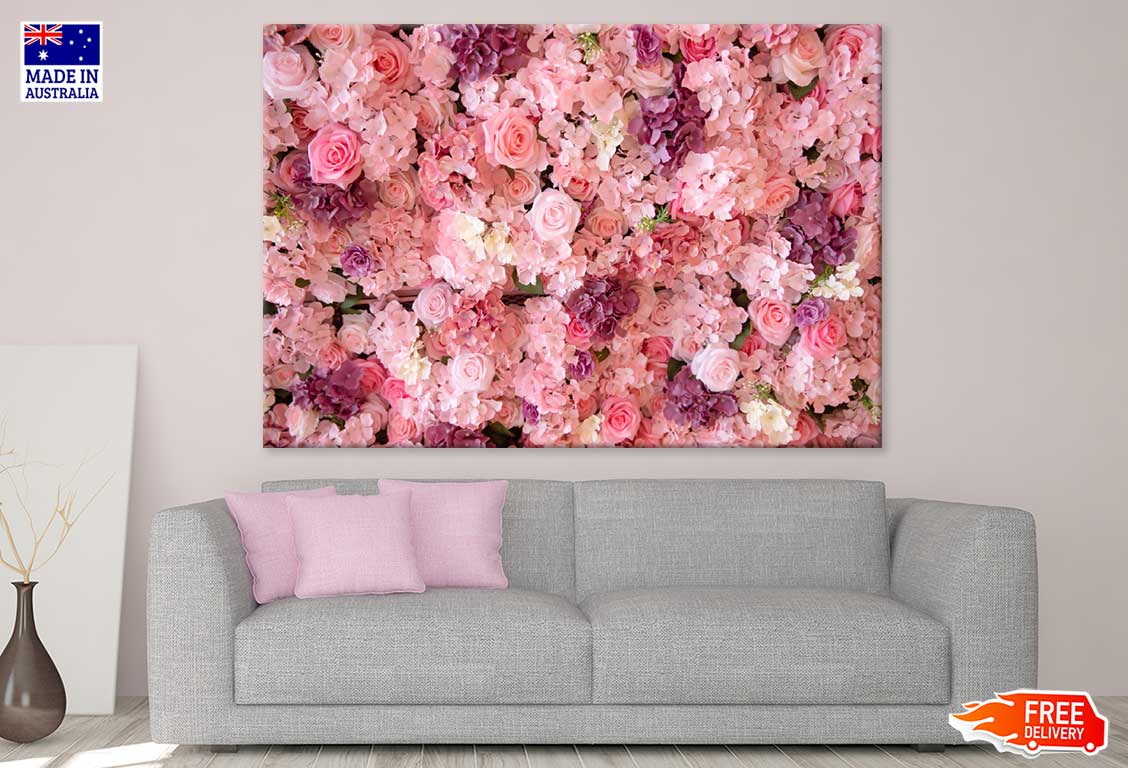 Pink Roses Flower Wall Photograph Print 100% Australian Made