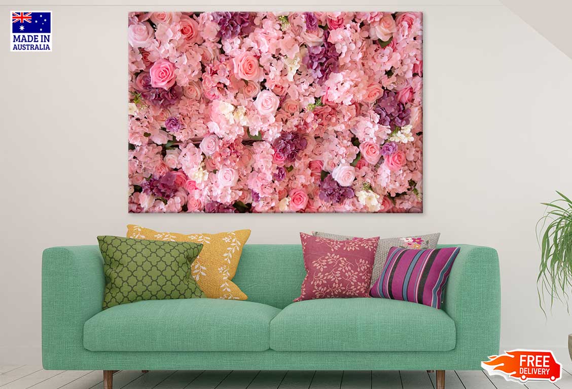 Pink Roses Flower Wall Photograph Print 100% Australian Made