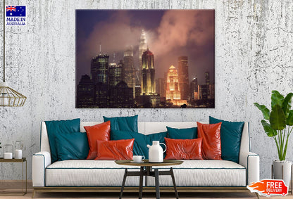 Kuala Lumpur Skyline Night View Photograph Print 100% Australian Made