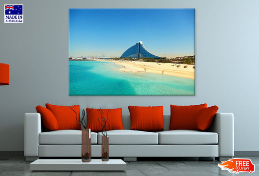 White Sand Beach View Photograph in Dubai Print 100% Australian Made