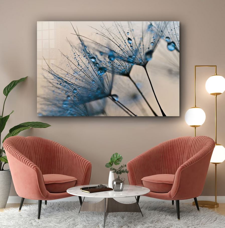 Dandelion Abstract View Print Tempered Glass Wall Art 100% Made in Australia Ready to Hang