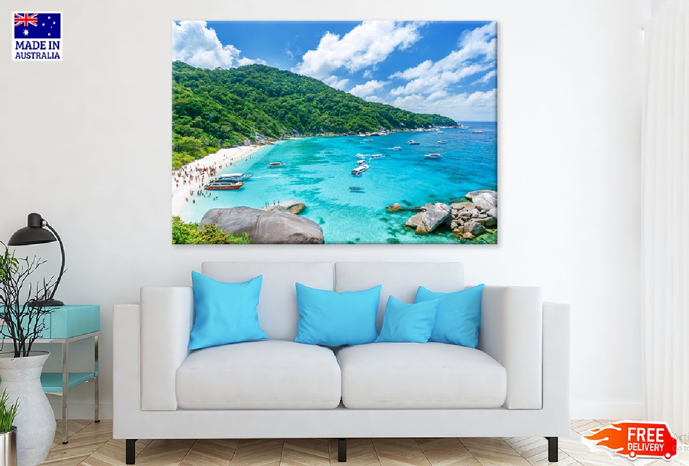 Similan Island Coastline Photograph Thailand Print 100% Australian Made