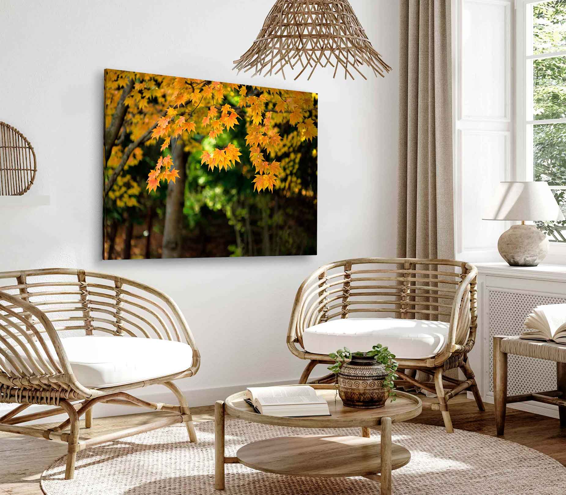 Bella Home Maple leaves Autumn in Japan Print Canvas Ready to hang