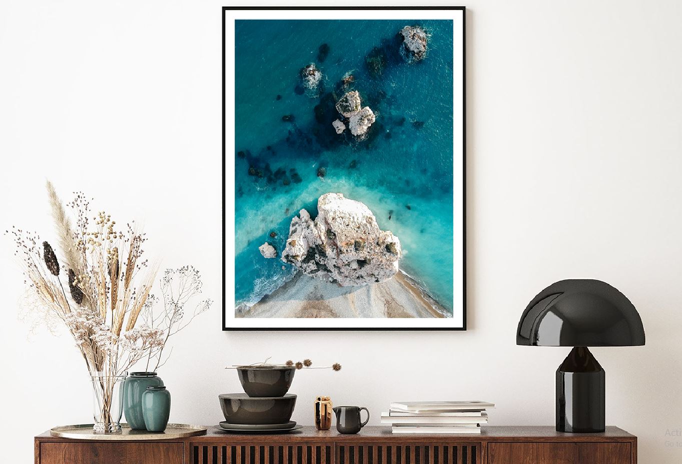 Petra tou Romiou Sea Aerial View Photograph Home Decor Premium Quality Poster Print Choose Your Sizes
