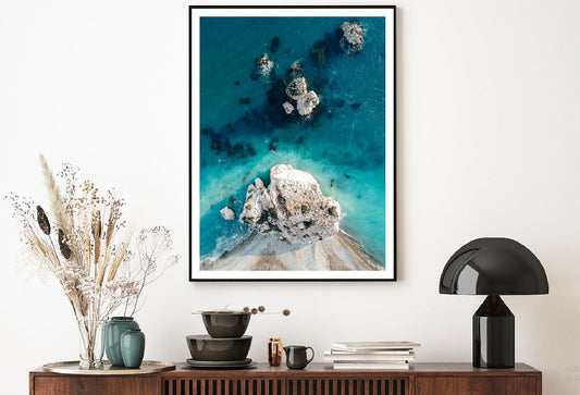 Petra tou Romiou Sea Aerial View Photograph Home Decor Premium Quality Poster Print Choose Your Sizes