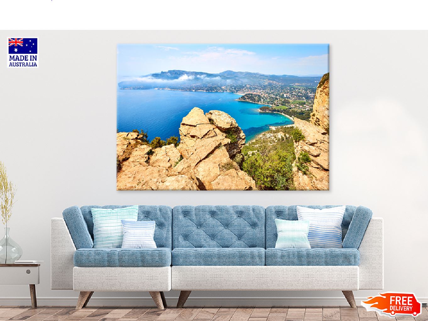 Cassis Town Mediterranean Sea Photograph Print 100% Australian Made