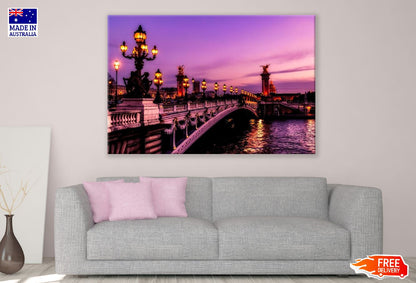 Pont Alexandre III Arch Bridge Night view Photograph Print 100% Australian Made