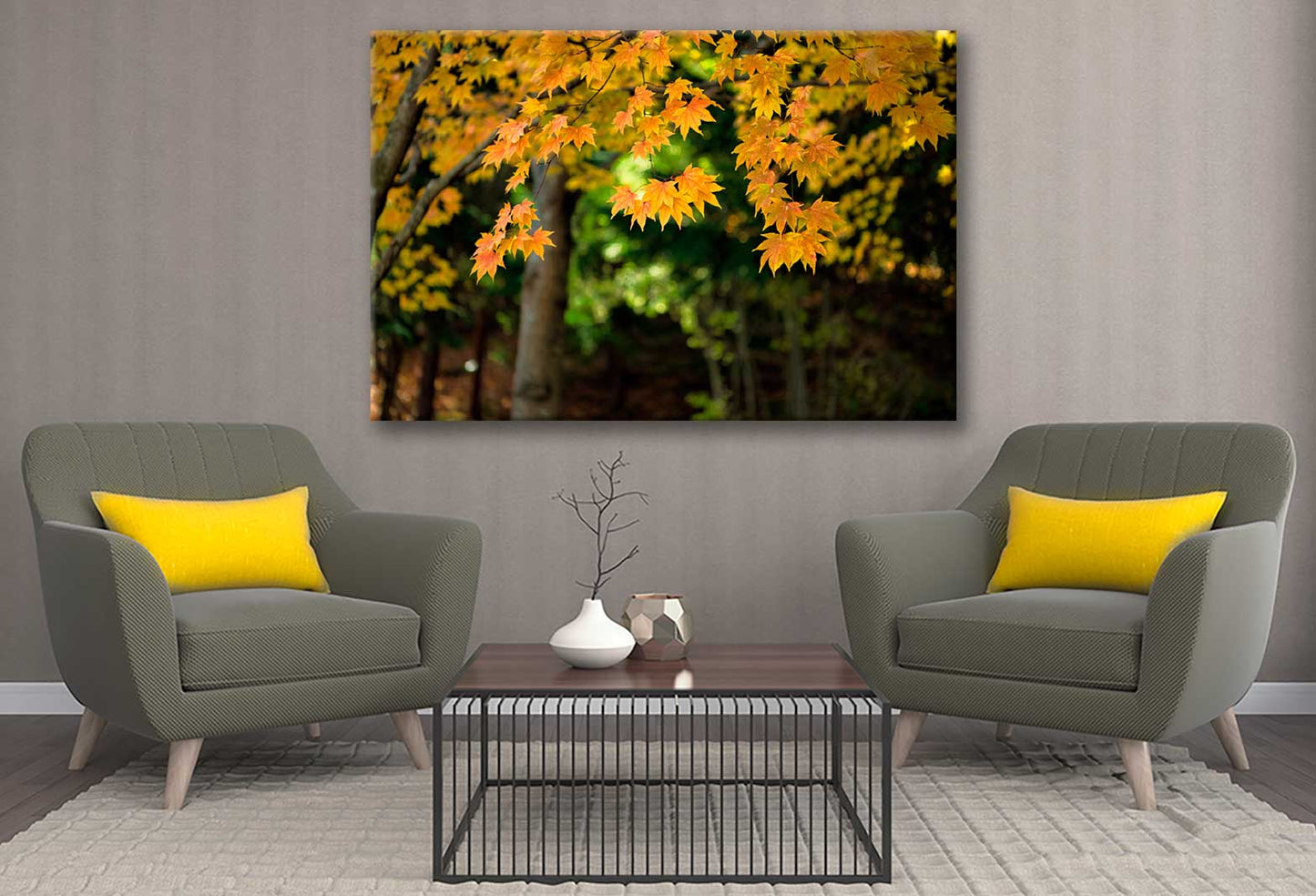 Bella Home Maple leaves Autumn in Japan Print Canvas Ready to hang