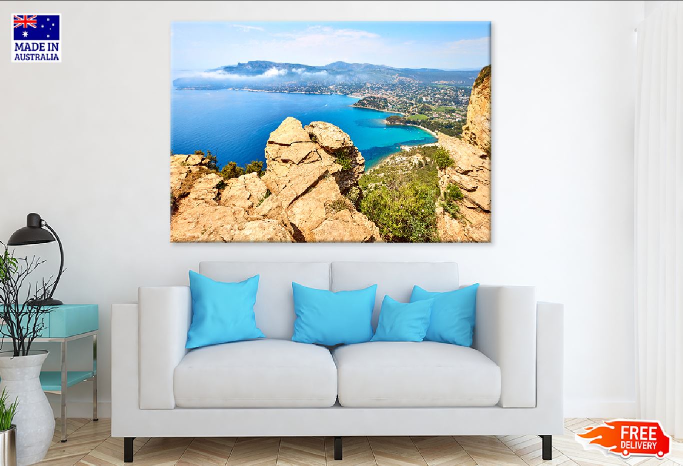 Cassis Town Mediterranean Sea Photograph Print 100% Australian Made