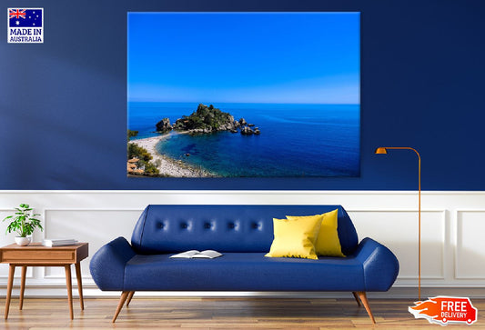 Isola Bella Island Blue Sea View Photograph Print 100% Australian Made