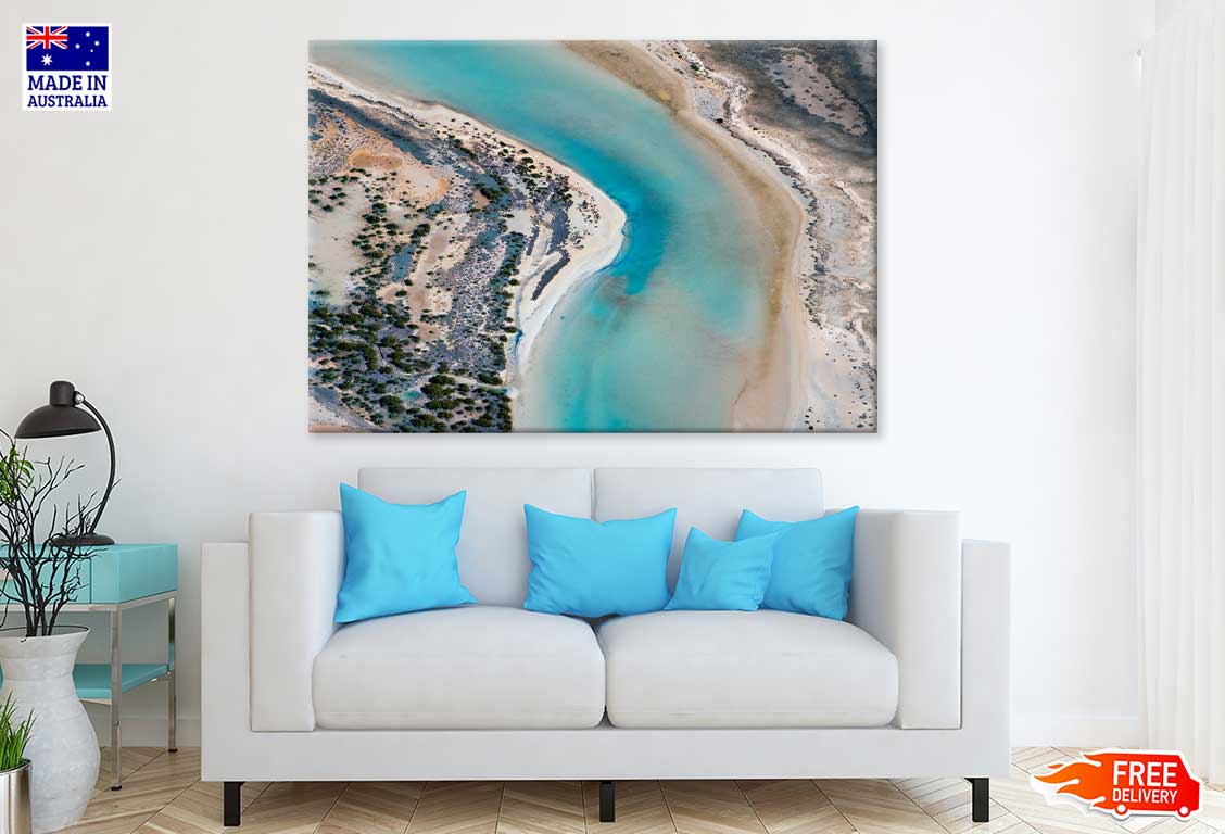 Blue & Green Peron Park Aerial View Photograph Print 100% Australian Made