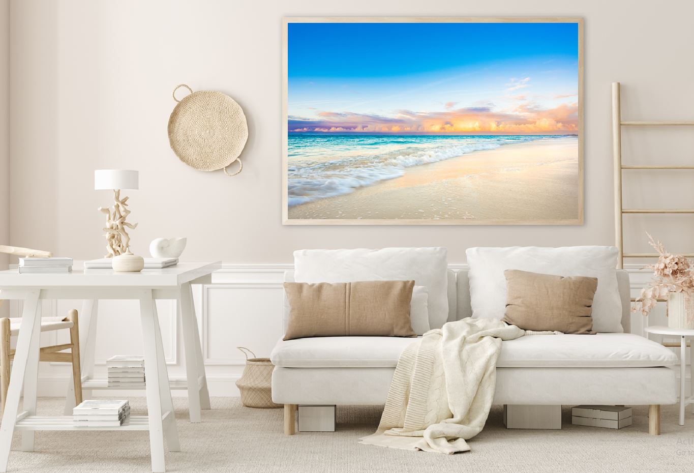 Blue Caribbean Sea & Sky Scenery View Home Decor Premium Quality Poster Print Choose Your Sizes