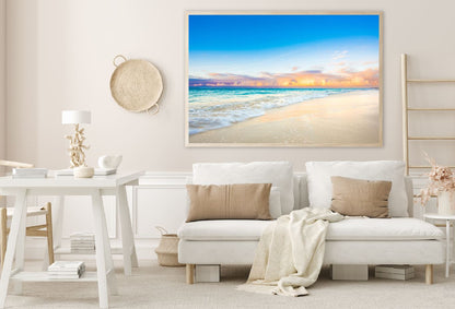 Blue Caribbean Sea & Sky Scenery View Home Decor Premium Quality Poster Print Choose Your Sizes