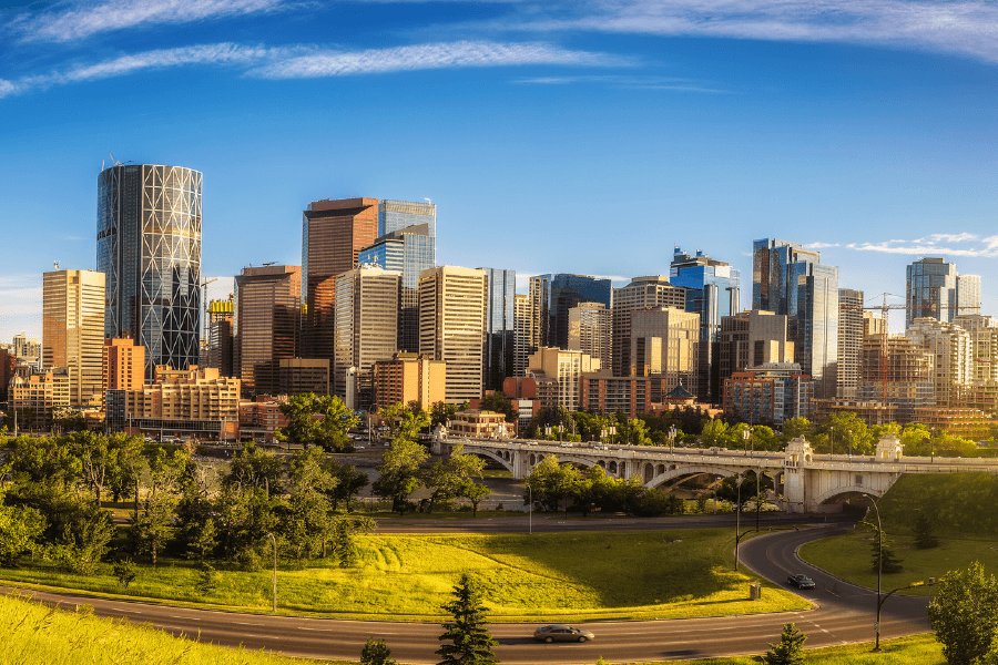 City Skyline of Calgary in Alberta Canda Print 100% Australian Made