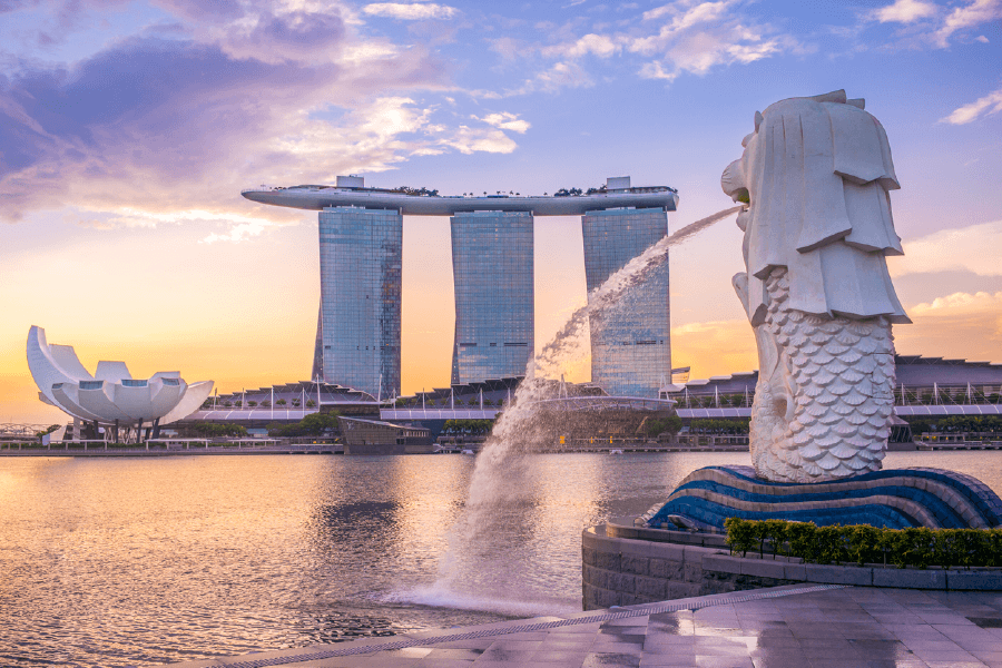 Singapore City Sunset Print 100% Australian Made