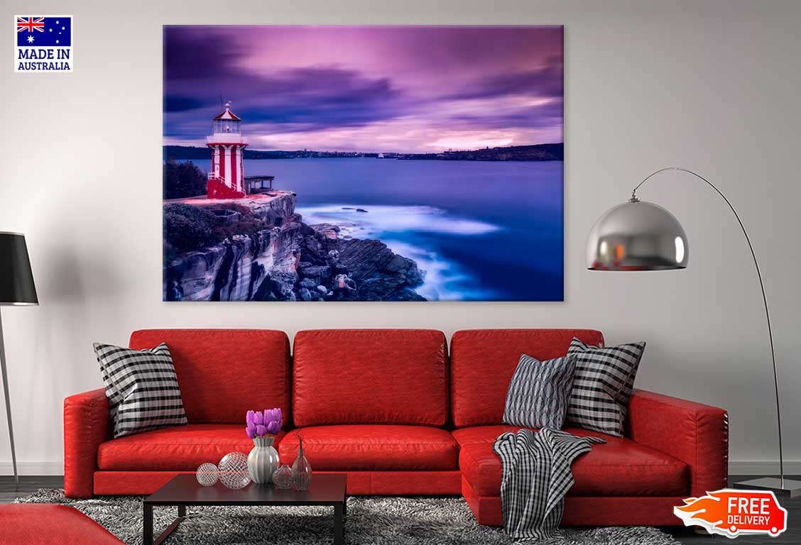 North Head Lighthouse Sea Sunset Photograph Print 100% Australian Made