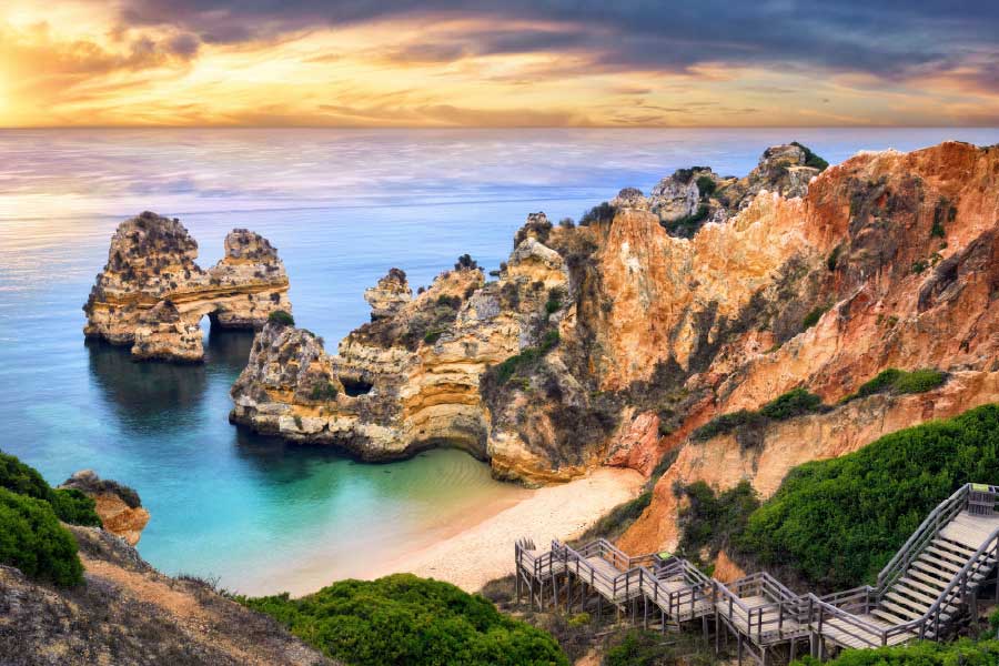 Bella Home Camilo Beach in Lagos Portugal Print Canvas Ready to hang